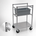 Thumbnail image #3 for Channel Standard Heavy-Duty Aluminum Poly Box Rack Bus Cart with 1 Poly Box and 5-Inch Swivel Stem Casters