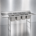 Thumbnail image #3 for Eagle Group 314 Series Four-Compartment Coved Corner Sink with 24-Inch Left Drainboard, 304 Stainless Steel