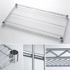 Thumbnail image #3 for Quantum 1872S 72-Inch x 18-Inch 304 Stainless Steel Wire Shelf, 600-800 lb Capacity