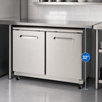 Thumbnail image #3 for Kelvinator Commercial KCHUC48R-32 2-Door Undercounter Refrigerator, 48-Inch, ADA Height, Solid Doors, Stainless Steel Worktop