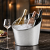 Thumbnail image #3 for American Metalcraft 5 Qt Angled Hammered Stainless Steel Beverage Tub