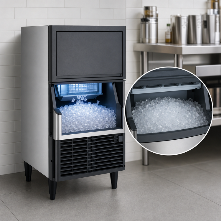 Product image #3 for Manitowoc NEO UDE-0080A Undercounter Dice Ice Maker with 31 lb Storage Bin