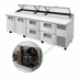 Thumbnail image #3 for True 119-1/4-Inch Pizza Prep Table with 2 Doors, 4 Drawers, Alternate Top, and R290 Refrigeration