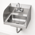 Thumbnail image #3 for Wall Mounted Stainless Steel Hand Sink with Side Splash Guards and 14 x 10 Inch Bowl