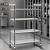 Thumbnail image #3 for Cambro Camshelving Elements XTRA 4-Tier High Density Mobile Starter Unit, 18 x 60 x 70-1/4 Inches, Solid Shelves, Speckled Gray