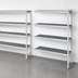 Thumbnail image #3 for Fermostock 4-Tier Perforated Polymer Shelving Unit Expansion Kit with Removable Inserts, 59