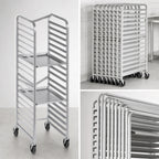 Thumbnail image #4 for Channel Manufacturing 401AN Mobile Aluminum Nesting Bun Pan Rack, End-Load, 20-Pan Capacity, 3-Inch Spacing, 5-Inch Casters