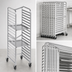 Thumbnail image #4 for Channel Standard Heavy-Duty Mobile Aluminum Nesting End-Load Bun Pan Rack, 20-Pan Capacity