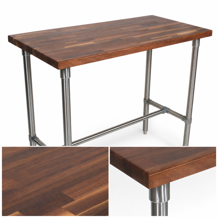 Product image #4 for John Boos Cucina Classico 48-Inch x 24-Inch American Black Walnut Island Work Table