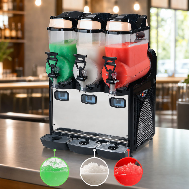 Product image #3 for Cofrimell Triple Bowl Countertop Slush Machine and Cold Drink Dispenser