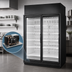 Thumbnail image #3 for True 2-Section Low-Temp Glass Door Freezer Merchandiser, Self-Contained, Black Exterior/White Interior, 77.9 Cu. Ft.