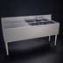 Thumbnail image #3 for Glastender Three Compartment Underbar Sink Unit with Left Drainboard, 66 Inch Wide x 19 Inch Deep