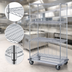Thumbnail image #3 for Quantum 60-Inch Mobile Wire Shelving Enclosure Cart, 4-Shelf, Chrome-Plated Finish