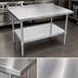 Thumbnail image #3 for John Boos Stallion Economy Stainless Steel Work Table, 48 x 24 Inches, 18-Gauge 430 Top, Galvanized Base