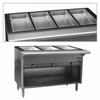 Thumbnail image #3 for Eagle Group Spec-Master HT4CB-240-3 4-Well Electric Hot Food Table with Enclosed Base and Cutting Board