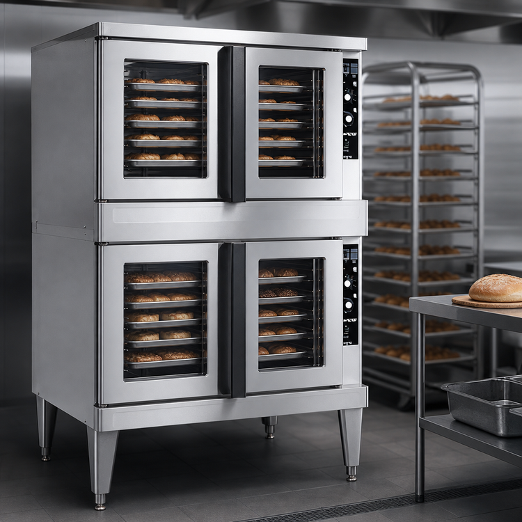 Product image #3 for Blodgett Zephaire Double-Deck Gas Convection Oven, Bakery Depth, 5-Pan Capacity Per Compartment