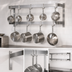 Thumbnail image #3 for John Boos Wall-Mount Double-Bar Stainless Steel Pot Rack, 132 Inch, 22 Double Hooks