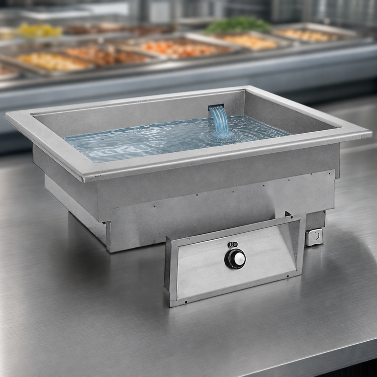 Product image #3 for Randell 9570-3AWF Drop-In Electric Hot Food Well with Auto Water Fill, 3 Full-Size Pan Capacity