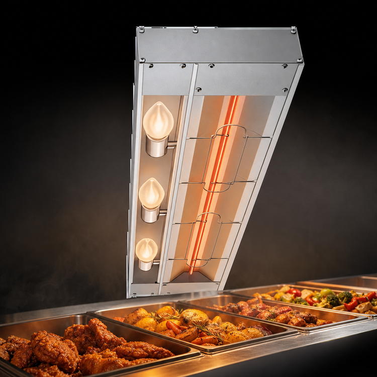 Product image #3 for Hatco Glo-Ray® Lighted Infrared Strip Heater, 72-Inch, Aluminum