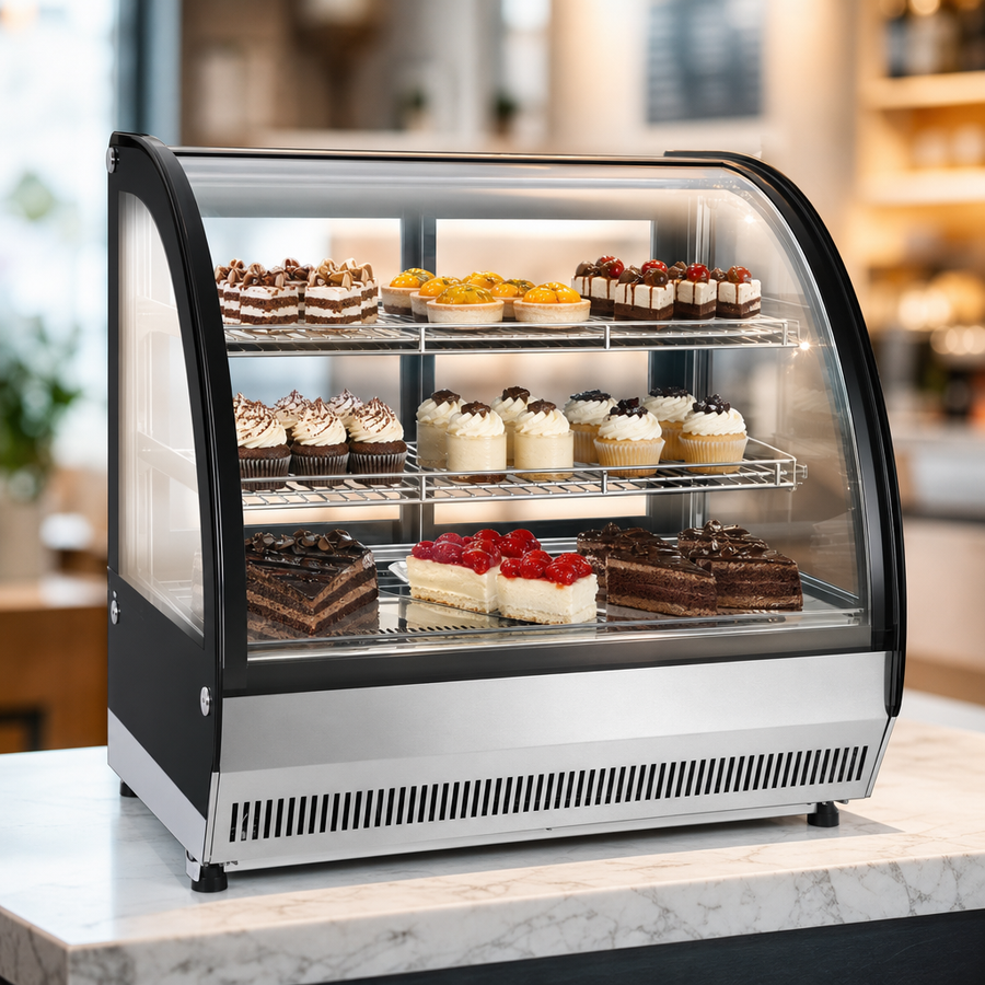 Curved Front Glass Display
