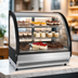 Thumbnail image #4 for Atosa Countertop Curved Front Glass Refrigerated Display Case, 3.5 Cu. Ft., Self-Contained, 2 Sliding Doors