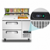 Thumbnail image #3 for Migali Competitor Series® 44-Inch Pizza Prep Table with Drawers, Self-Contained Side-Mount Refrigeration