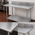 Thumbnail image #3 for Advance Tabco Special Value 84-Inch x 30-Inch Heavy Duty 304 Stainless Steel Work Table with 5-Inch Backsplash and Adjustable Undershelf