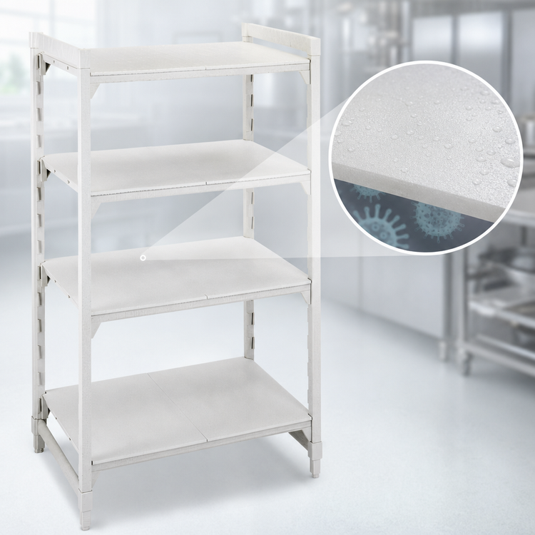 Product image #4 for Cambro Camshelving Premium 4-Shelf Solid Stationary Starter Unit, 21 x 48 x 84 Inches