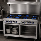 Thumbnail image #3 for Imperial (Middleby) Pro Series IR-8-C-XB 48-Inch Gas Restaurant Range with 8 Open Burners, Convection Oven and Open Cabinet