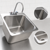 Thumbnail image #3 for BK Resources Deep Drawn Single-Compartment Drop-In Sink with Faucet and Basket Drain