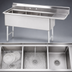 Thumbnail image #3 for Advance Tabco Three-Compartment Fabricated Sink with 24-Inch Right-Hand Drainboard, 30 x 24 x 14-Inch Bowls, 14-Gauge 304 Stainless Steel