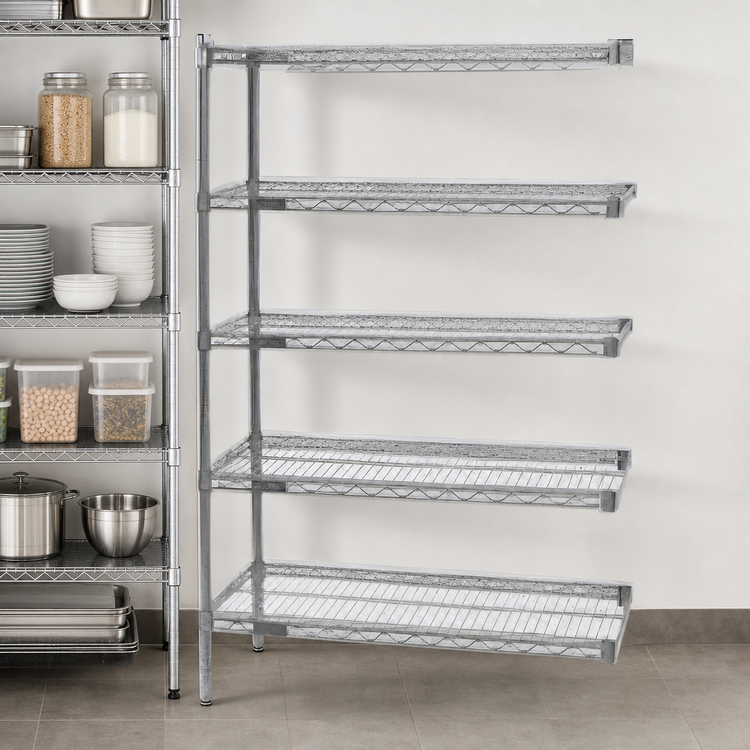 Product image #3 for EagleGard 5-Tier Add-On Wire Shelving Unit with QuadTruss Shelves, 42 x 21 x 86 Inches