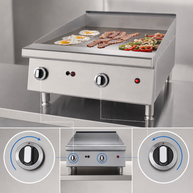 Product image #3 for Garland 24-Inch Heavy-Duty Countertop Gas Griddle, Manual Hi-Lo Controls, 54,000 BTU