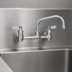 Thumbnail image #3 for Fisher 8-Inch Center Backsplash Faucet with 10-Inch Swing Spout and Lever Handles