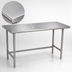 Thumbnail image #3 for Advance Tabco TAG-369 108-Inch x 36-Inch Flat Top Work Table, 16-Gauge 430 Stainless Steel Top, Galvanized Open Base