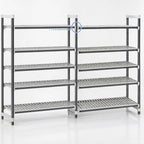 Thumbnail image #3 for Cambro Camshelving® Elements EXA243084V5480 24 x 30 x 84-Inch 5-Tier Vented Polymer Add-On Shelving Unit, Speckled Gray
