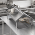 Thumbnail image #3 for John Boos Double-Sided Solid Stainless Steel Sorting Shelf for Soiled Dish Tables, 144 x 30-1/2 Inches