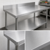 Thumbnail image #3 for Omcan Standard Series 60-Inch x 24-Inch Stainless Steel Work Table with 4-Inch Backsplash and Undershelf