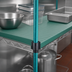 Thumbnail image #3 for QuadPlus 24 x 21 Inch Solid Green Polymer Shelf Mat with MICROGARD Antimicrobial Protection and Quad-Adjust Wire Frame
