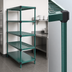Thumbnail image #3 for QuadPLUS 5-Tier Stationary Wire Shelving Starter Unit, 60 x 24 x 74 Inches, Green Epoxy Finish
