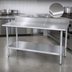 Thumbnail image #3 for Sapphire Manufacturing 60 Inch x 24 Inch Stainless Steel Work Table with 5 Inch Backsplash and Adjustable Undershelf