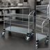 Thumbnail image #3 for Quantum 36-Inch x 21-Inch 3-Shelf Chrome-Plated Utility Bus Cart