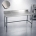 Thumbnail image #3 for BlendPort Budget Series 48-Inch x 24-Inch Stainless Steel Work Table with 4-1/2-Inch Backsplash and Galvanized Tubular Base