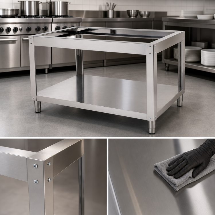 Product image #3 for Stainless Steel Equipment Stand for Double Chamber Fuoco Digital Series Ovens