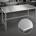 Thumbnail image #3 for Eagle Budget Series 120-Inch x 30-Inch Flat Top Work Table with 430 Stainless Steel Top and Galvanized Tubular Base