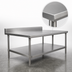 Thumbnail image #3 for John Boos Stallion 120-Inch x 36-Inch Stainless Steel Work Table with 5-Inch Backsplash and Undershelf