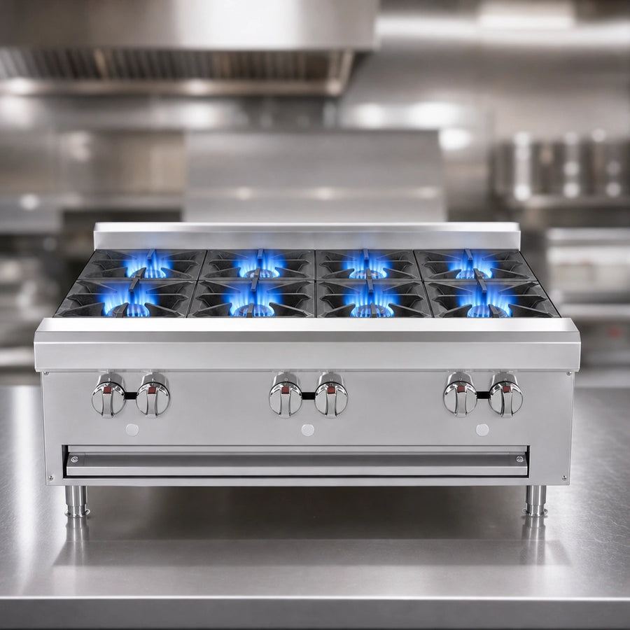 Eight Open Burners