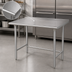 Thumbnail image #3 for Advance Tabco 30 Inch x 24 Inch 14-Gauge Stainless Steel Work Table with 1-1/2 Inch Rear Up-Turn and Open Base