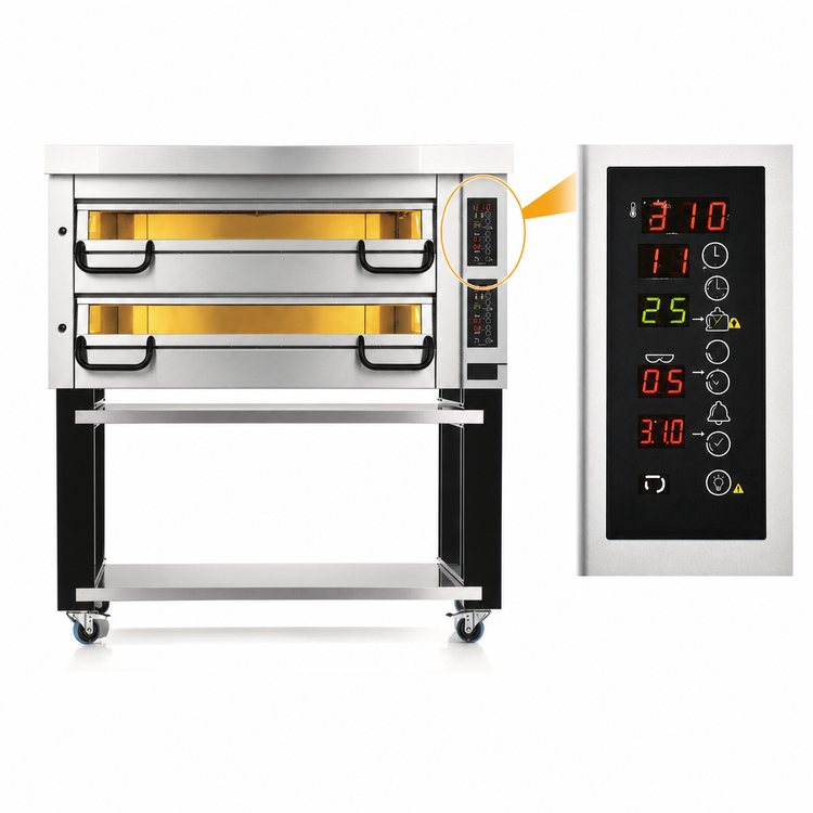 Product image #3 for PizzaMaster PM 942ED Two-Deck Electric Pizza Deck Oven with Ceramic Clay Stones