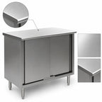 Thumbnail image #3 for Eagle Group Spec-Master CB2436SE Enclosed Stainless Steel Work Table with Sliding Doors, 36"W x 24"D, 14-Gauge 304 Top